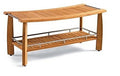 Teak Wood Outdoor Double Shower Backless Bench M446