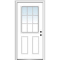 Steel Primed Left-Hand Inswing 1/2 Lite 2-Panel Prehung Front Door 30" x 80" W3927