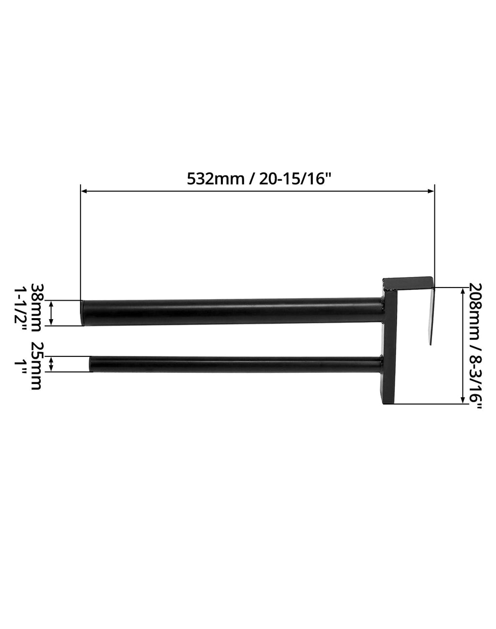 Black PVC Coated Double Saddle Rack P3221