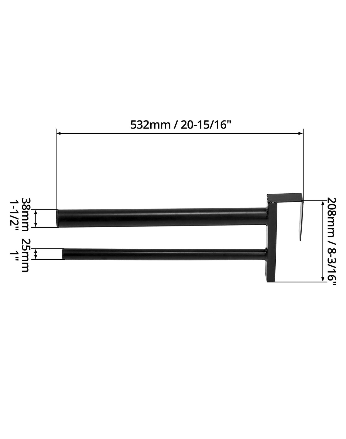 Black PVC Coated Double Saddle Rack P3221