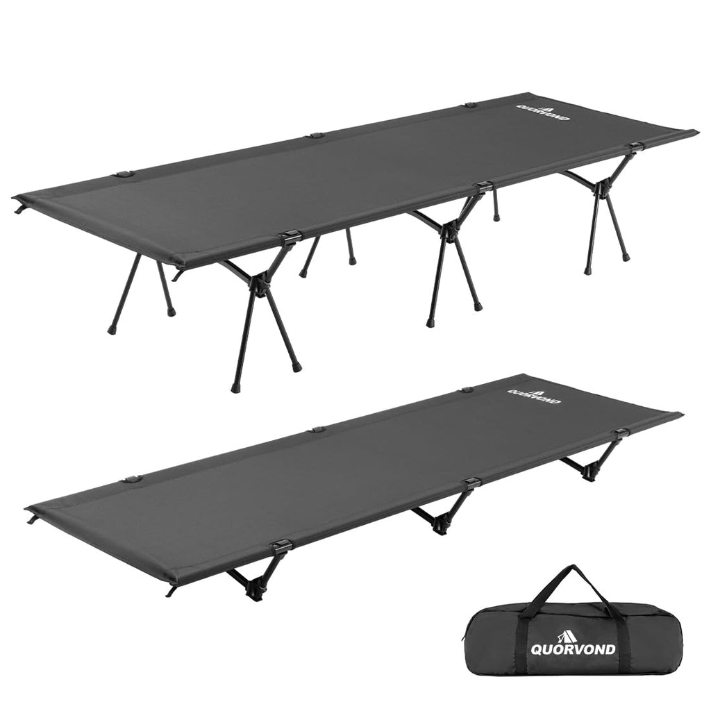 Adjustable Ultralight Folding Camping Cot 330lbs Black Z70002