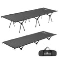 Adjustable Ultralight Folding Camping Cot 330lbs Black Z70002