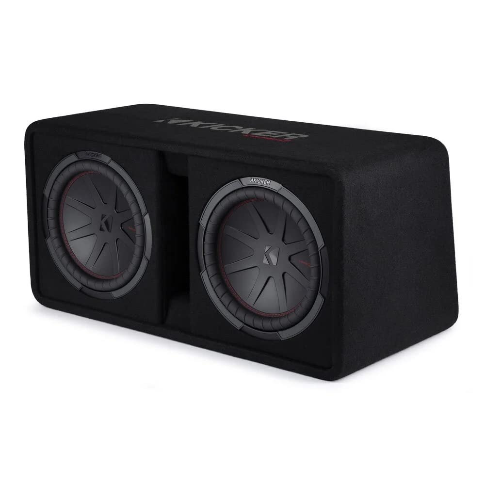 Dual 12" 1000W RMS 2 Ohm Loaded Subwoofer Enclosure & Amp Package F5559