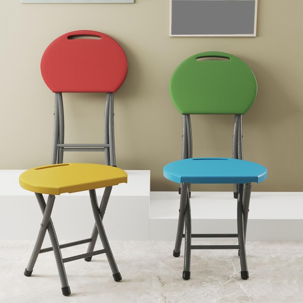 18 Inch Black Folding Stool with Handle K702
