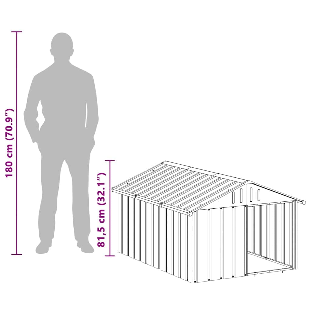 Dog House Anthracite Galvanized Steel U747