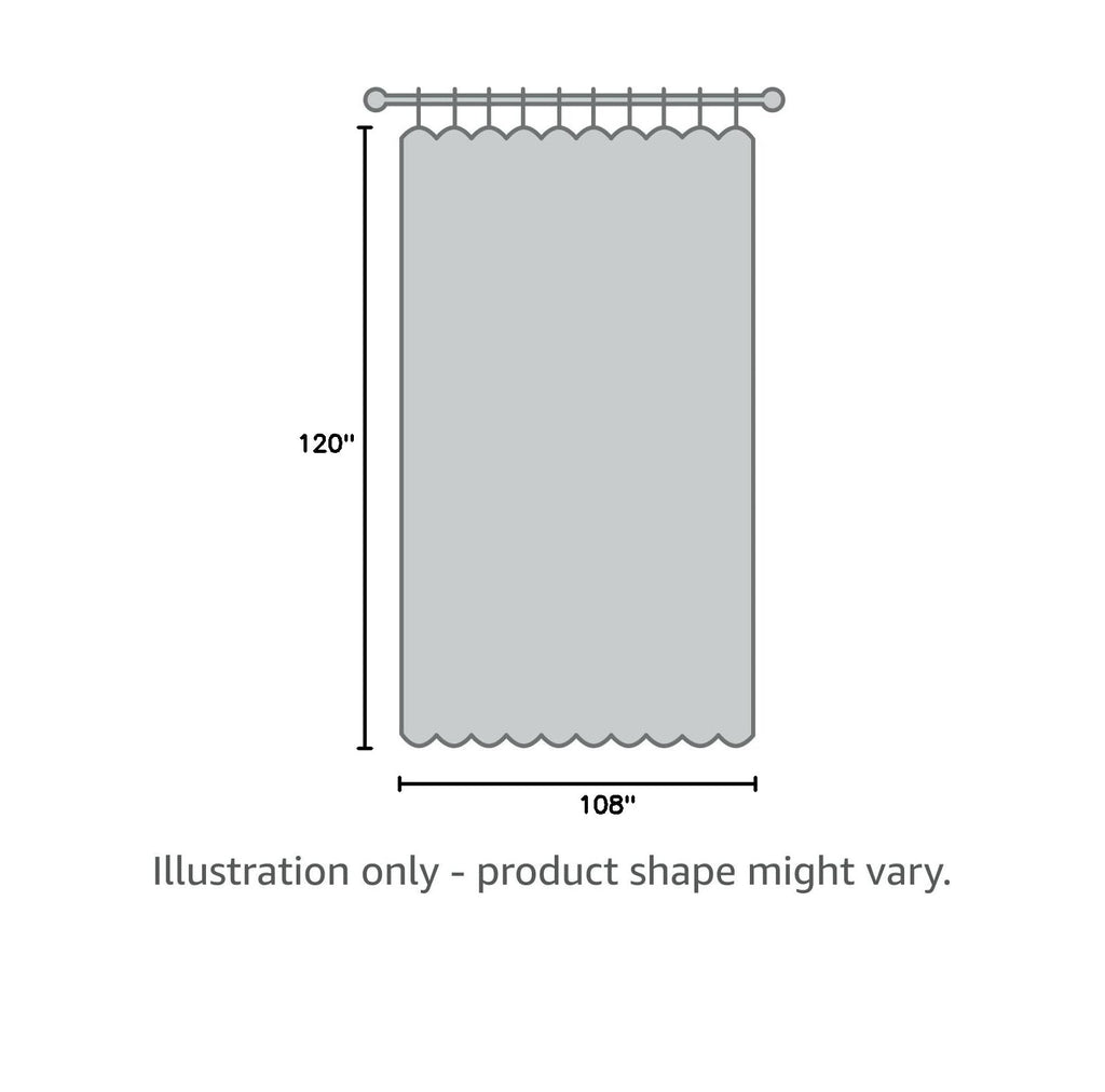 Grey 120 by 84 Inch Blackout Curtain Panel W334