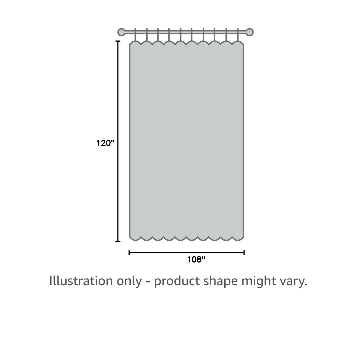 Grey 120 by 84 Inch Blackout Curtain Panel W334