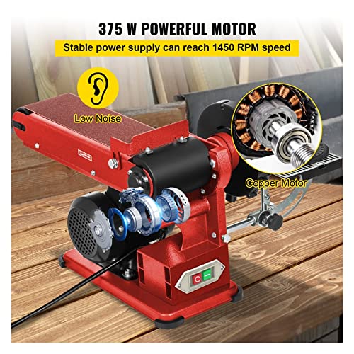 4x36 Inch and 6 Inch Disc 350W Benchtop Belt Disc Sander R594499