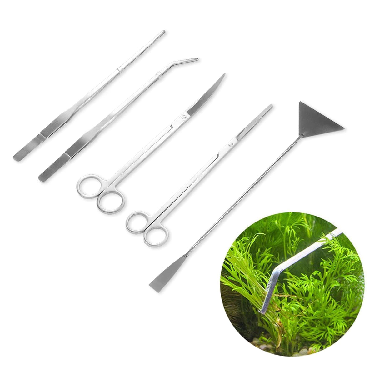 Steel Aquascaping Kit with Tweezers Shovel L1106