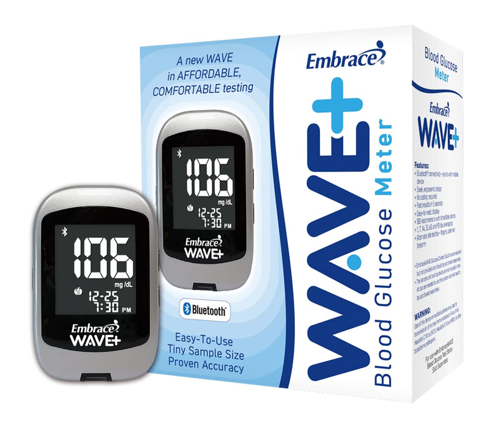 Bluetooth Diabetes Testing Prepack with 3 Meters and 24 Boxes of 50ct Blood Test Strips E6088
