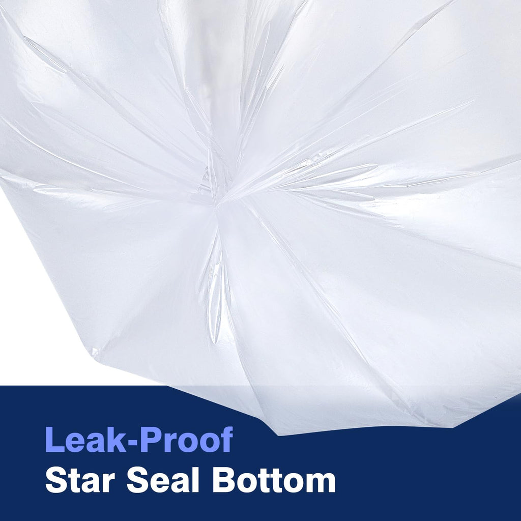 Clear 40-45 Gallon Trash Can Liners, 250 Count E75330