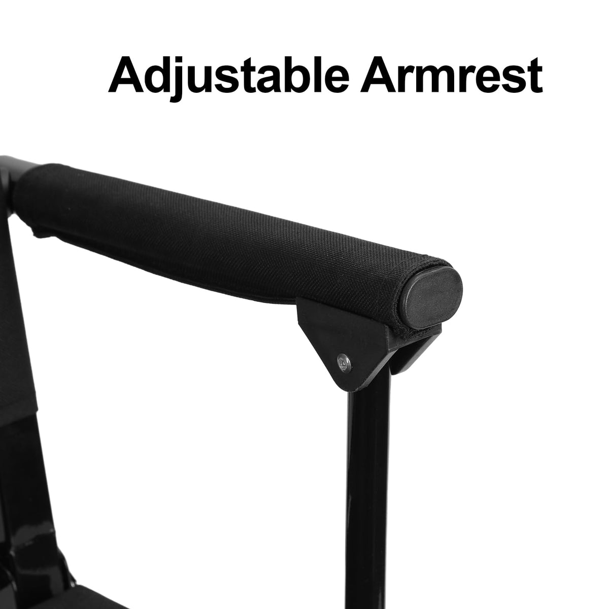 2 Pcs Folding Stadium Seat with Back Support and Cup Holder Black K6719