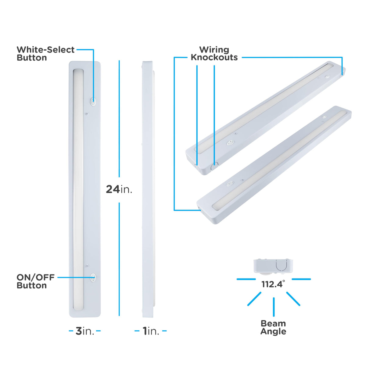 24in. LED Under Cabinet Light Fixture H346