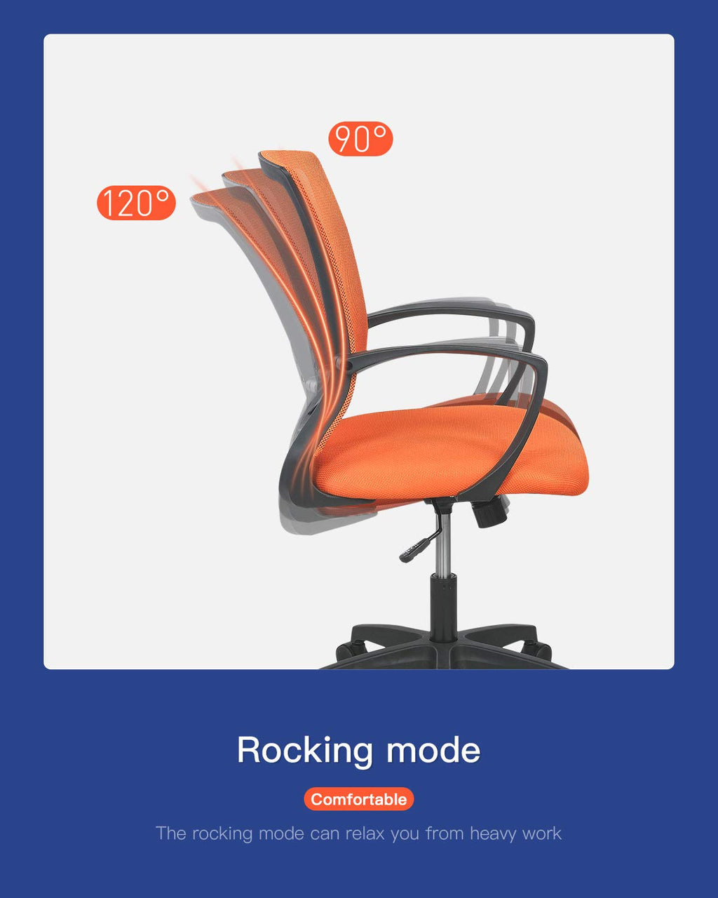 Ergonomic Mesh Mid Back Office Chair with Wheels and Lumbar Support X1111