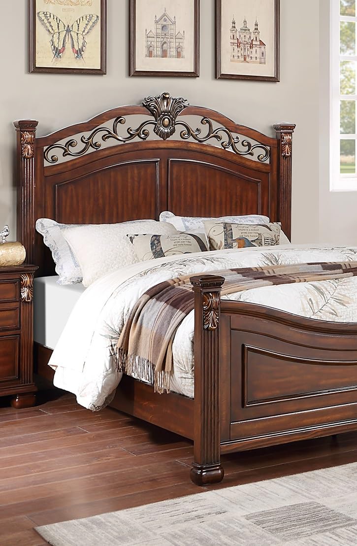 California King Size Bed with Headboard and Footboard G154635