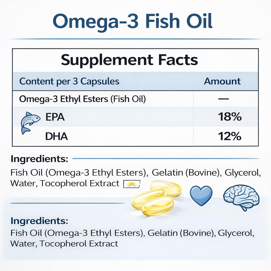 Omega 3 Fish Oil 1000 mg 300 Soft gels M75996