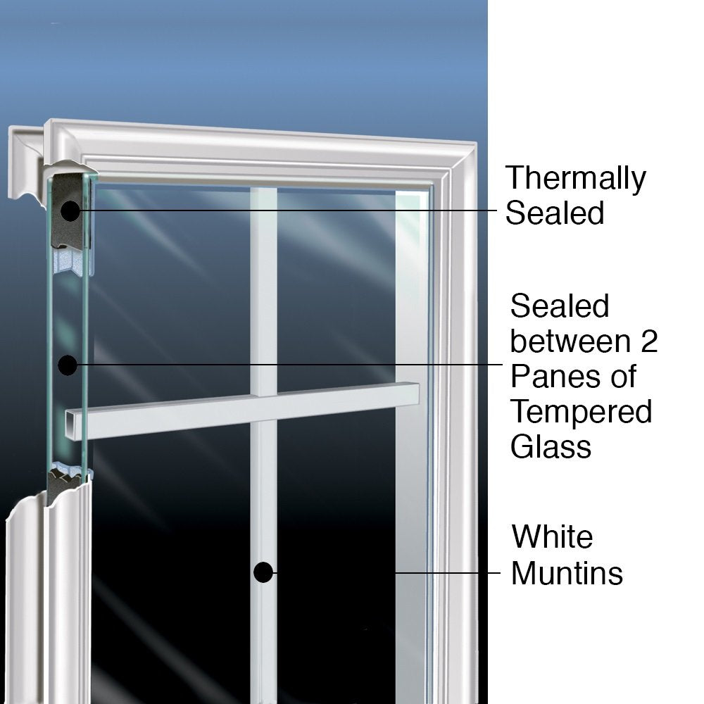 Steel Primed Left-Hand Inswing 1/2 Lite 2-Panel Prehung Front Door 30" x 80" W3927