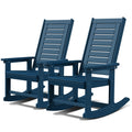 Oversized Outdoor Rocking Chairs Set of 2 Blue W800
