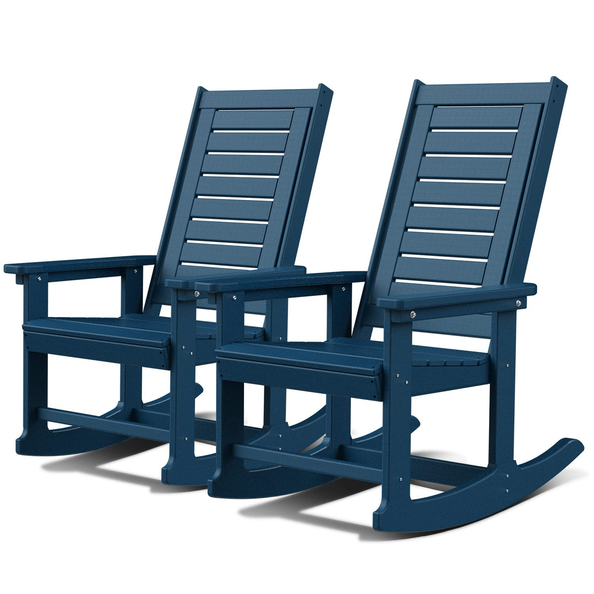 Oversized Outdoor Rocking Chairs Set of 2 Blue W800