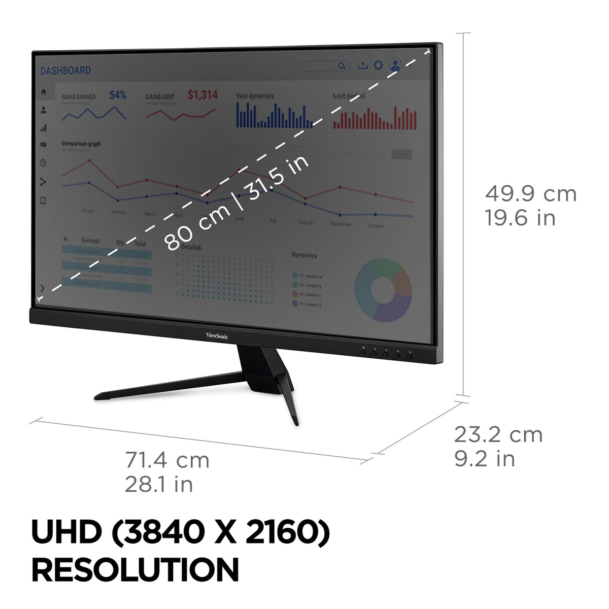 32 Inch 4K UHD IPS Computer Monitor D587