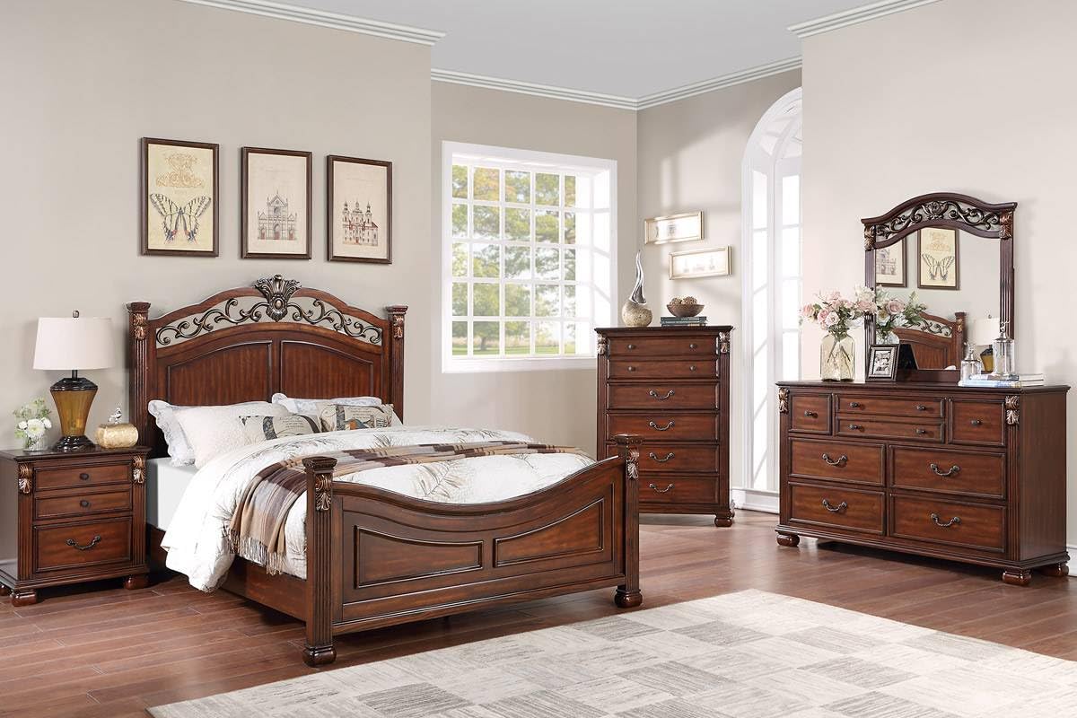 California King Size Bed with Headboard and Footboard G154635