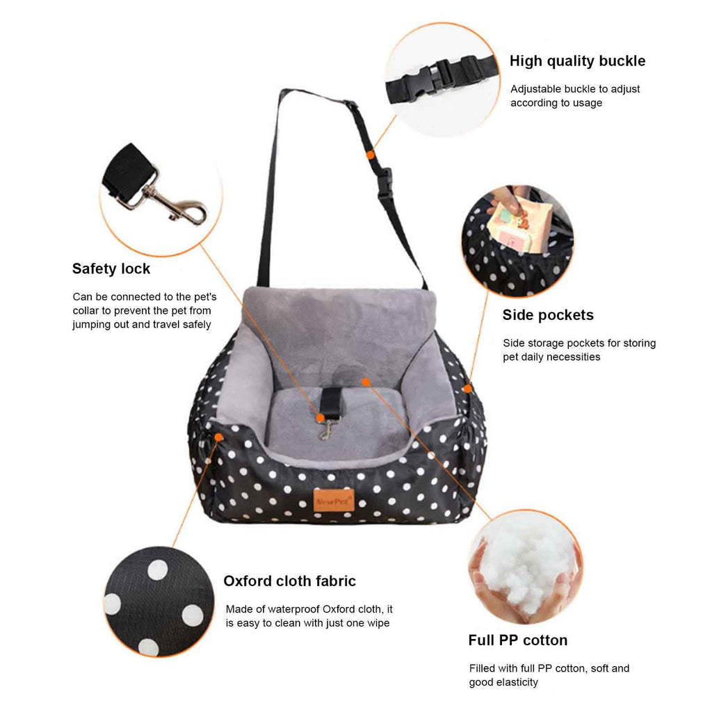 2-in-1 Waterproof Pet Car Seat & Car Bed W573877