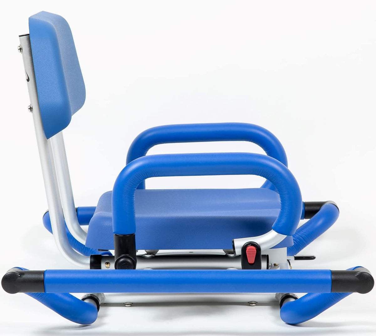 Blue Tub-Mounted Shower Chair with Padded Seat Back and Arms N3395