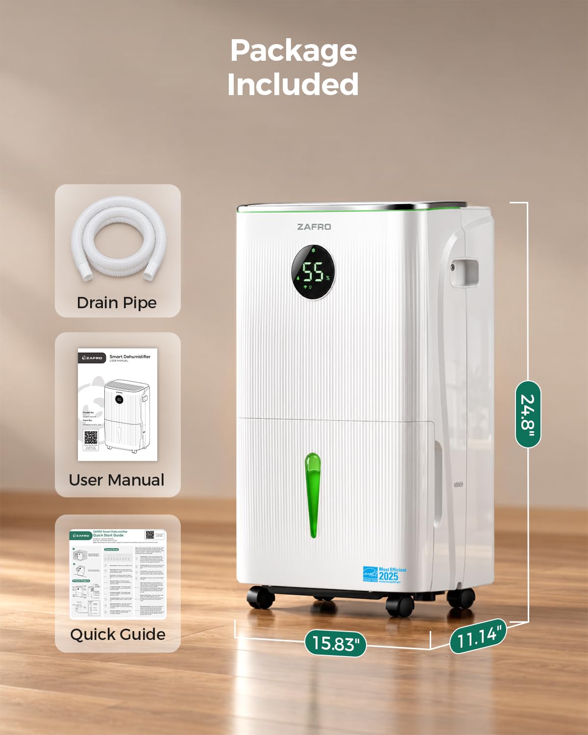 7500 Sq.Ft 150 Pints/Day Dehumidifier J45447