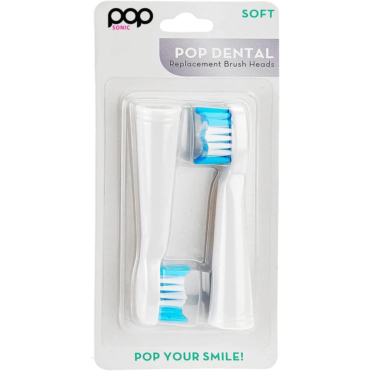 White Electric Toothbrush with 2 Replacement Heads V9247