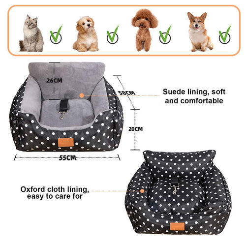 2-in-1 Waterproof Pet Car Seat & Car Bed W573877