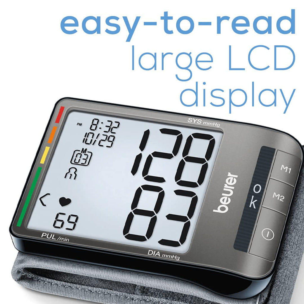 Wrist Blood Pressure Monitor with XL Cuff and Storage Case G107