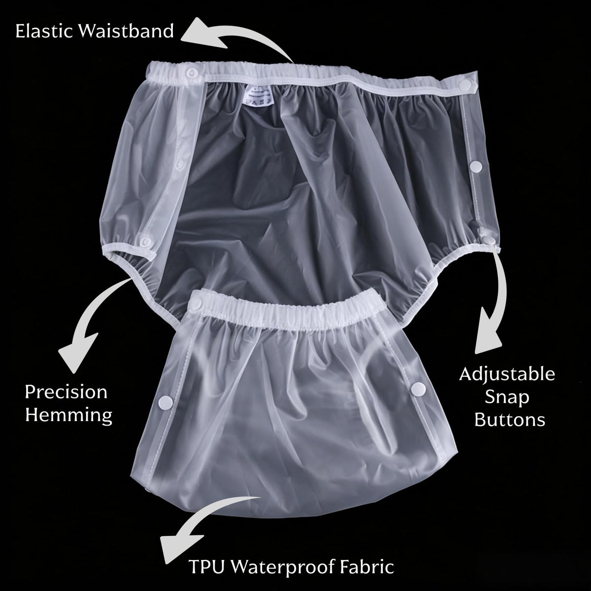 TPU Snap-on Washable Reusable Incontinence Pants L1184