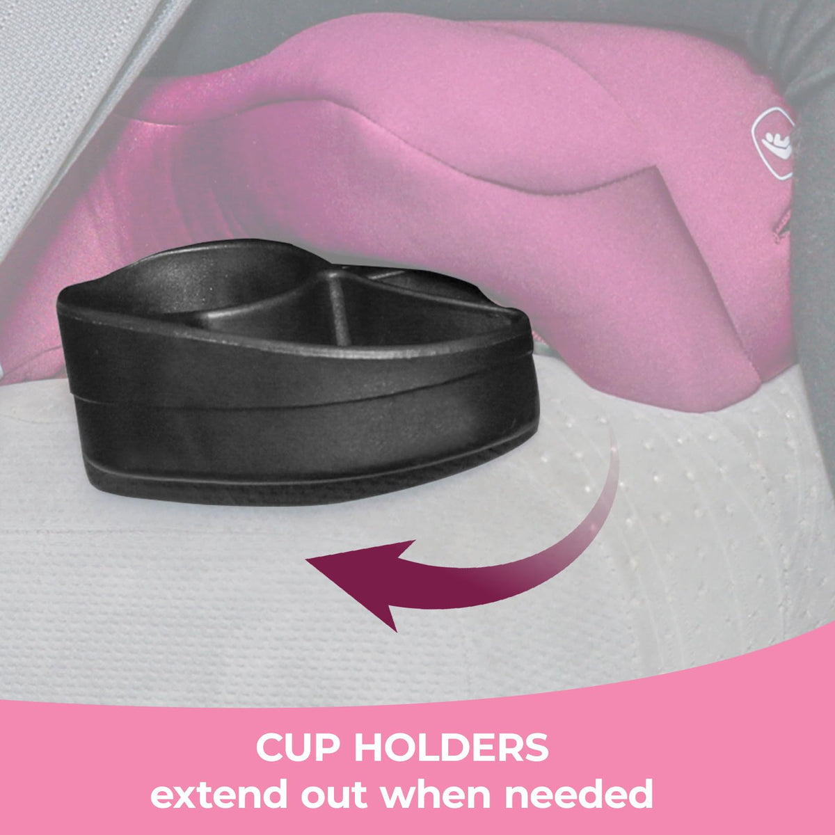 2-in-1 Belt Positioning Booster Seat, Pink W290289