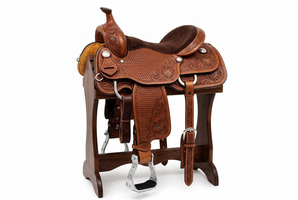 Aluminium Barrel Racing Stirrups with Rhinestones N78274
