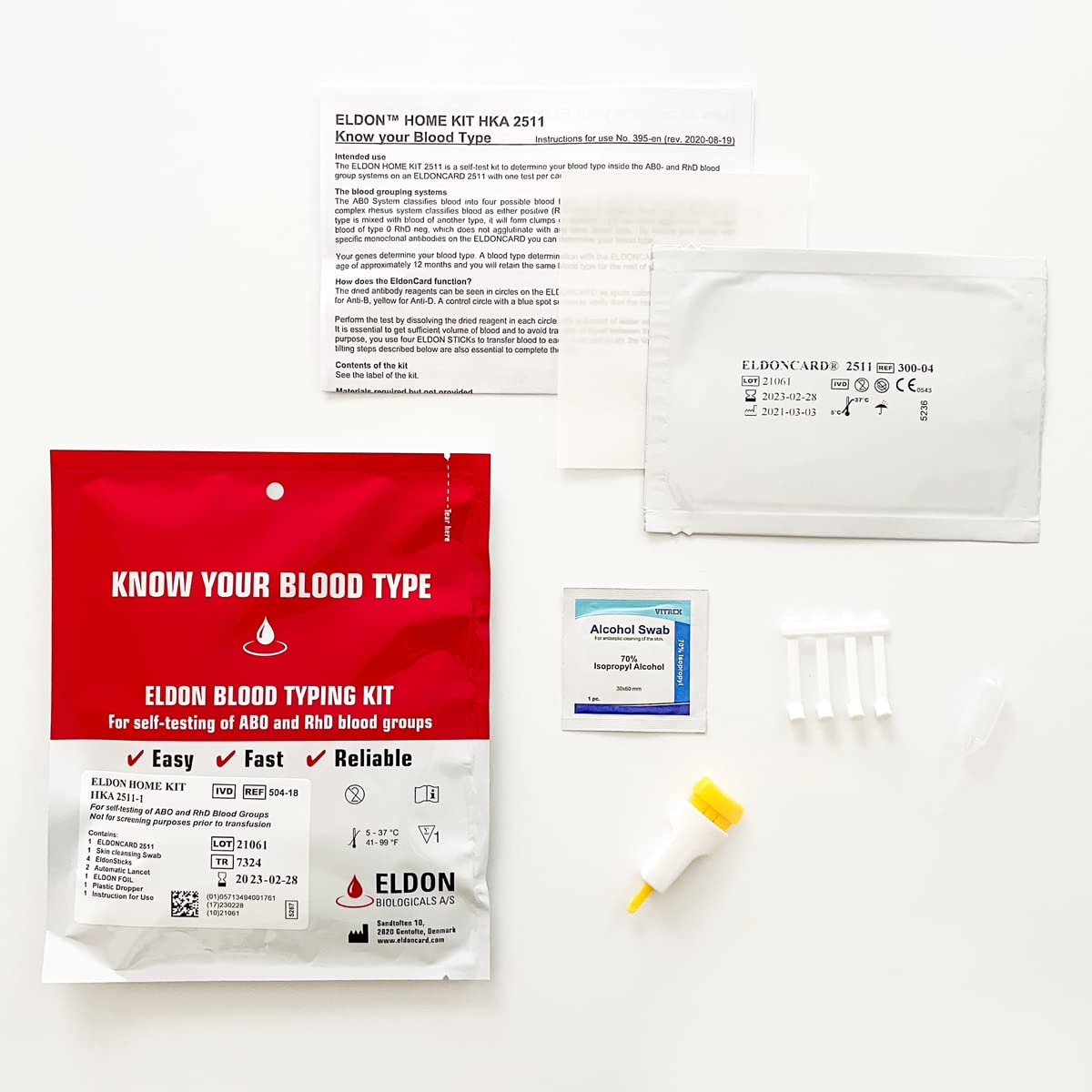 Home Blood Typing Kit 10 Kits P15301