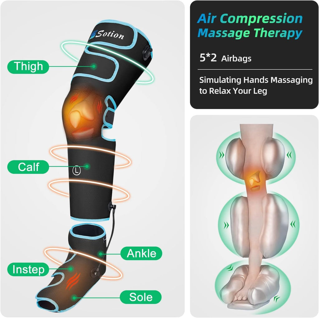 Air Compression Heat Leg Massager Y5944