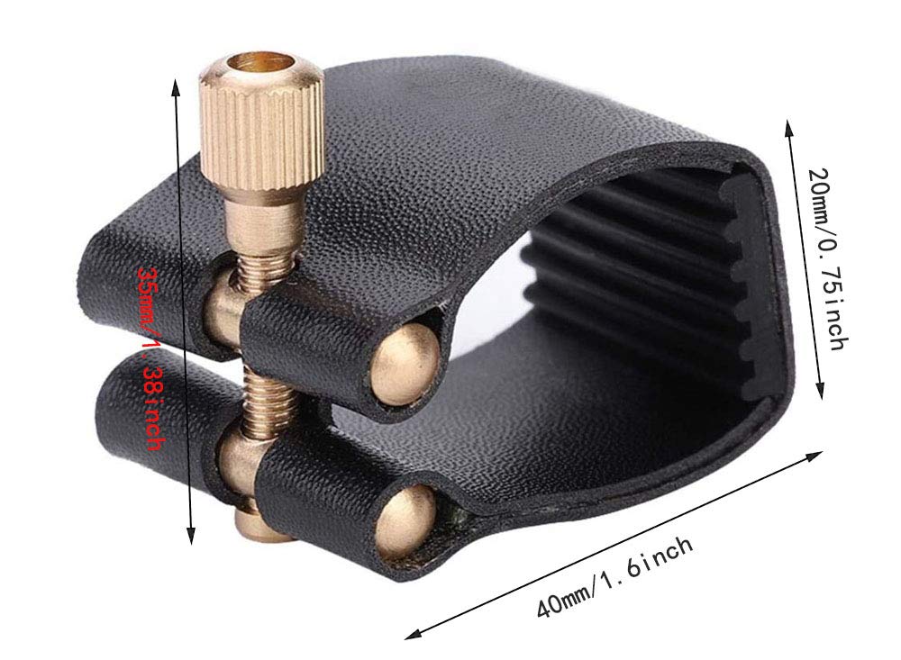 Alto Saxophone Mouthpiece Leather Ligature Fastener Black B6153