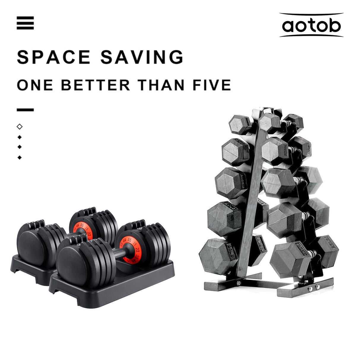 Adjustable Dumbbell Set 25/55 Lbs (Pair) C471635