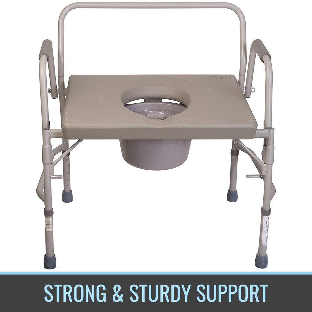 Portable Bedside Commode Chair with Handles A39135