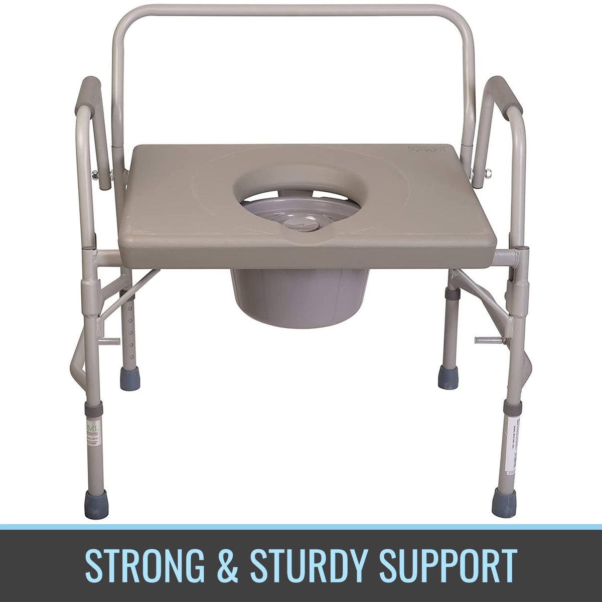 Portable Bedside Commode Chair with Handles A39135