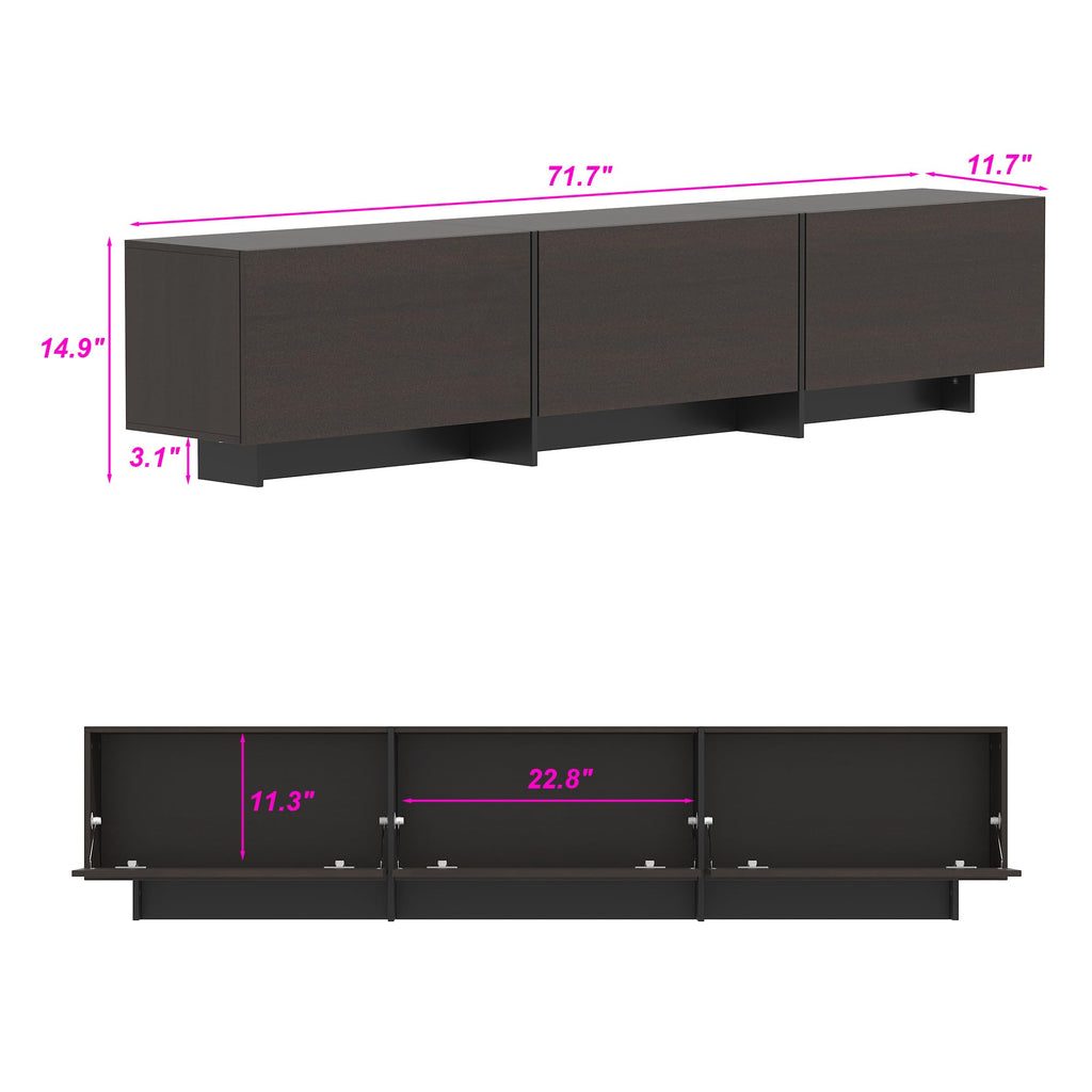 Brown TV Stand with 3 Drawers N63591