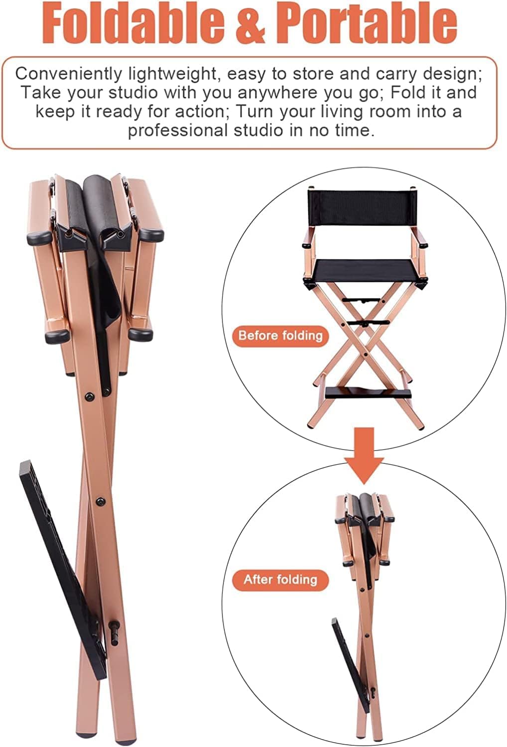 Folding Director Chair with Footrest F206261