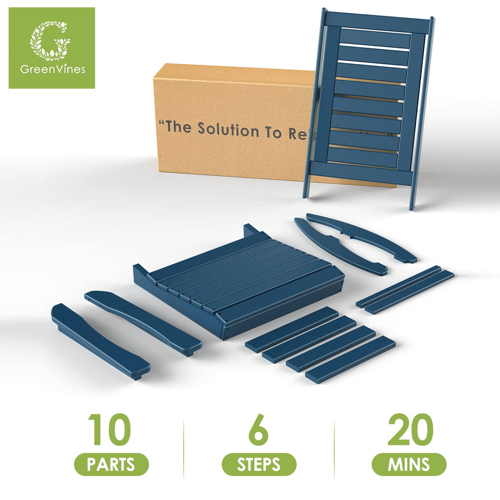 Oversized Outdoor Rocking Chairs Set of 2 Blue W800