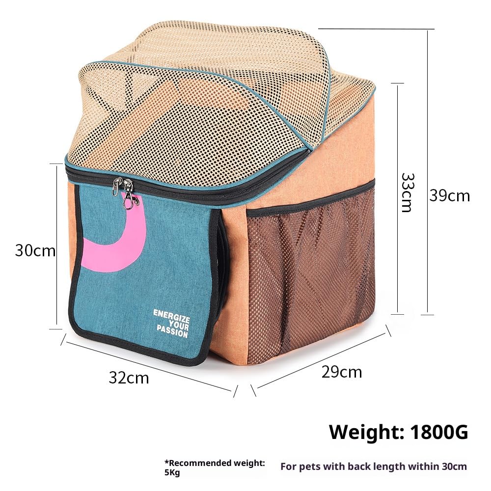 Expandable Soft-Sided Pet Bike Basket with Breathable Mesh L840587