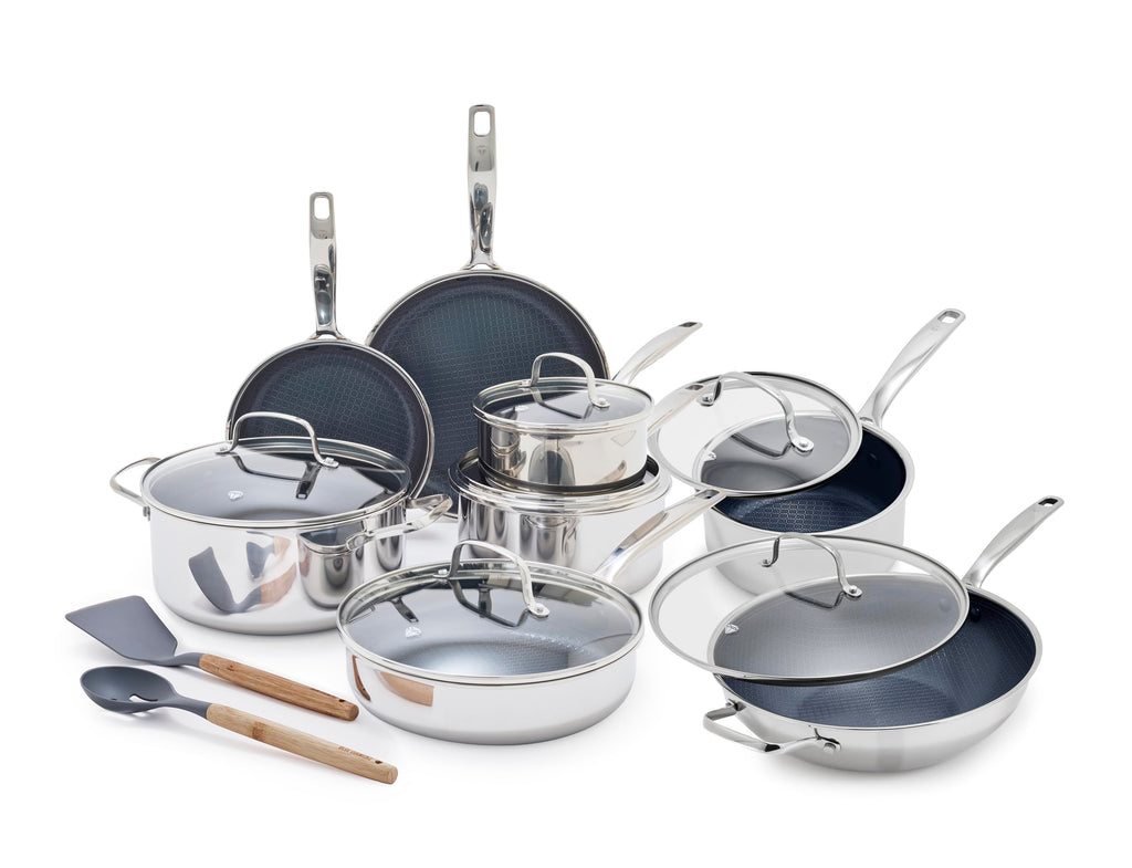 16 Piece Nonstick Stainless Steel Cookware Set U351