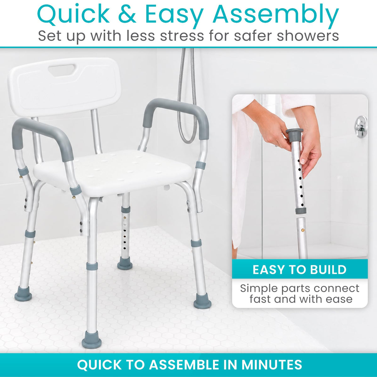 Shower Chair with Arms & Back B380