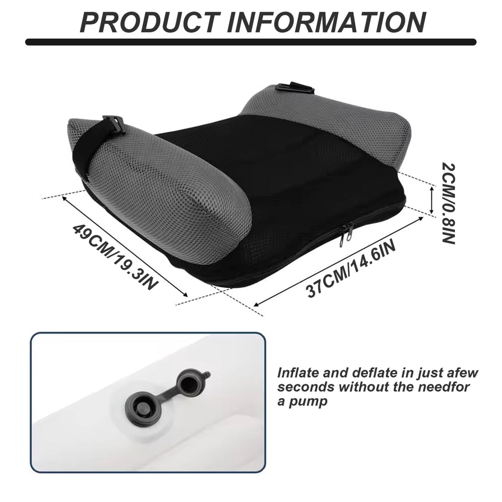 Inflatable Backless Booster Seat with Buckle & Carry Bag V866