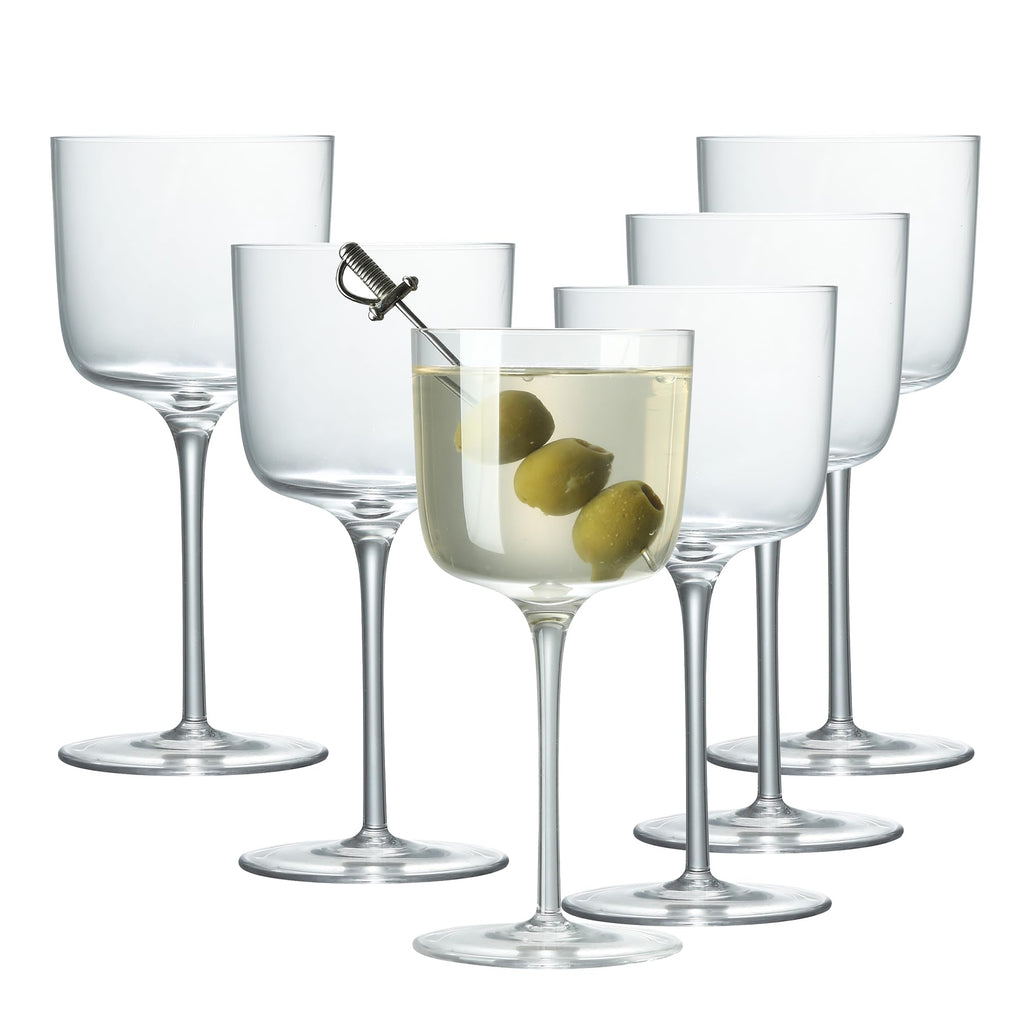 Hand Blown Martini Glasses Set of 6 A1677