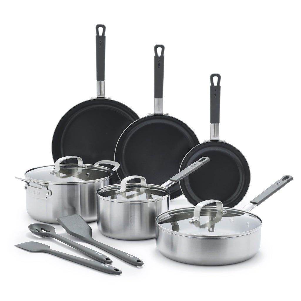 Stainless Steel 12 Piece Nonstick Cookware Set V2174