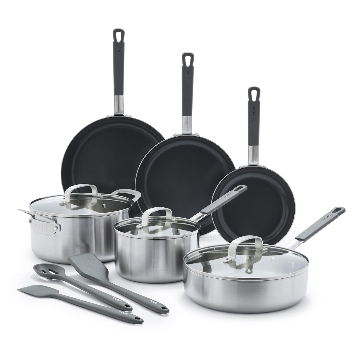 Stainless Steel 12 Piece Nonstick Cookware Set V2174